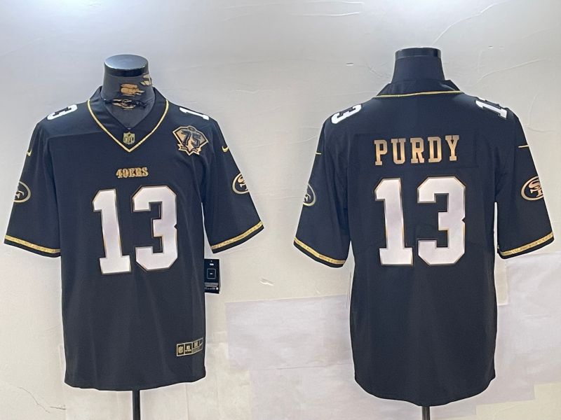 Men San Francisco 49ers #13 Purdy Black Gold 2024 Nike Vapor Limited NFL Jersey style 3->pittsburgh steelers->NFL Jersey